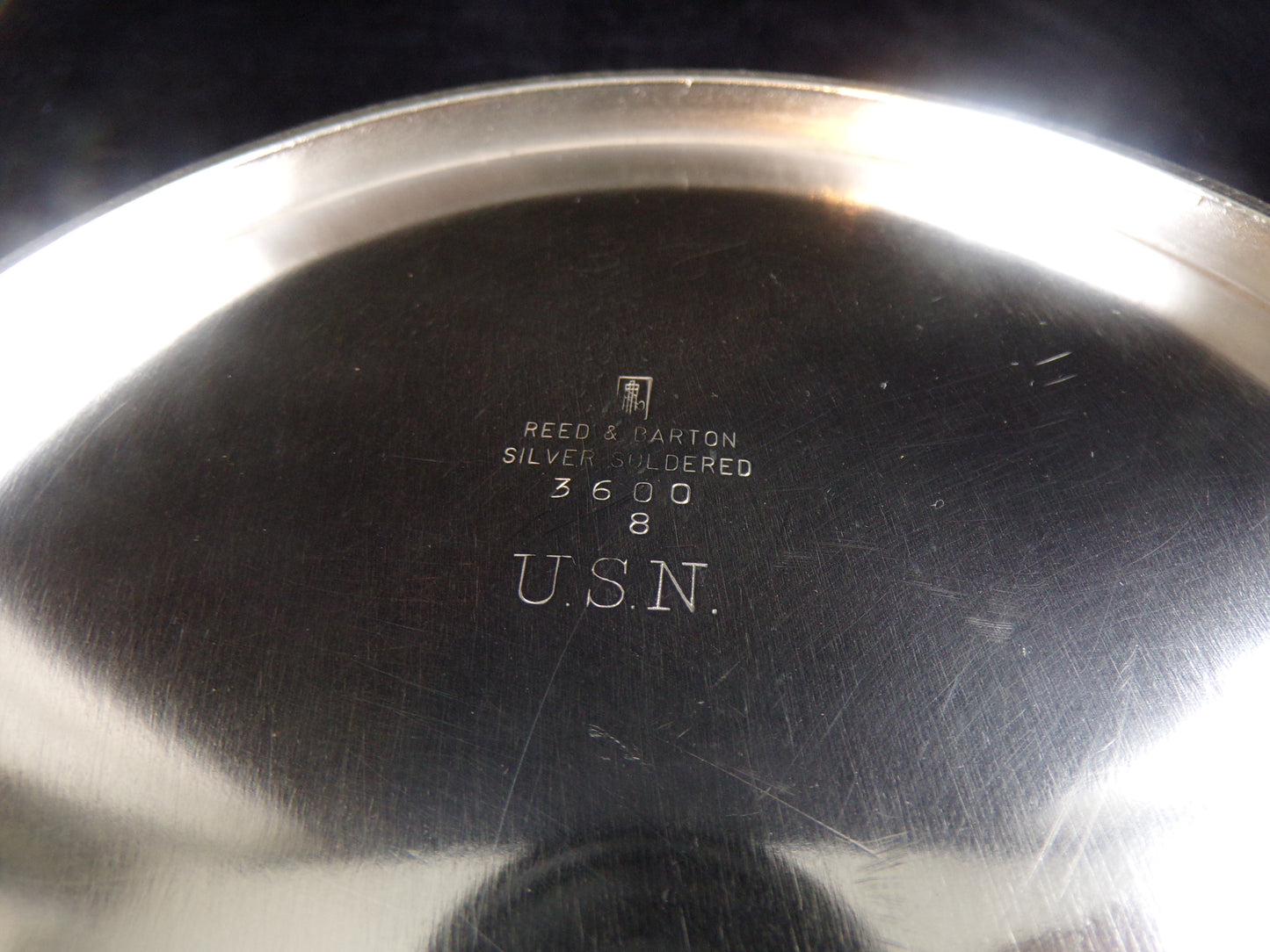 USN Reed and Barton Serving Set, Bowl with Lid and Platter