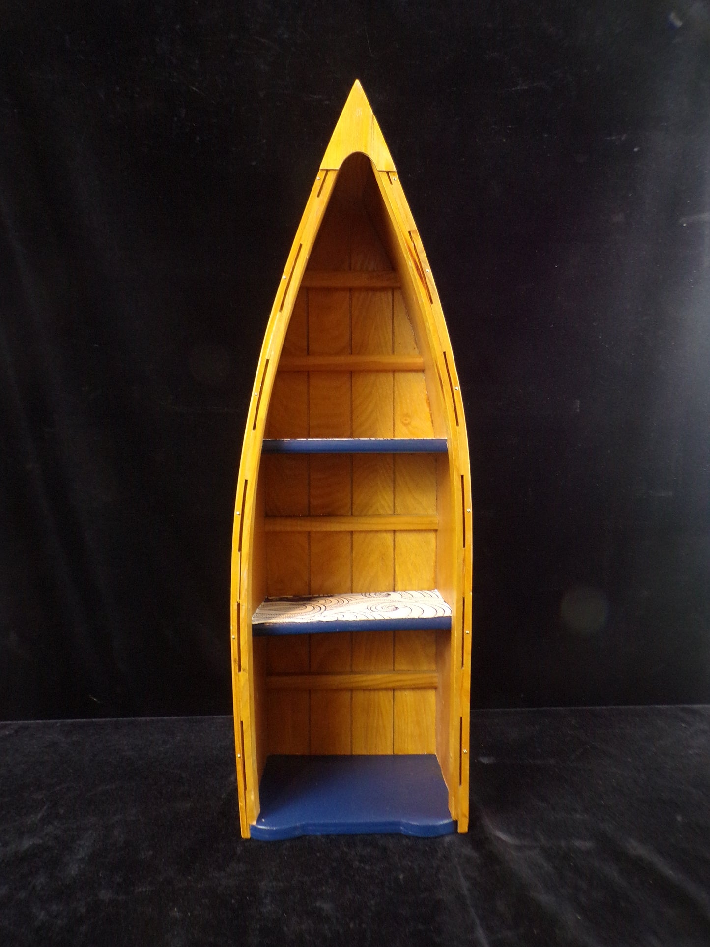 Vintage Decorative Canoe Display with Shelving