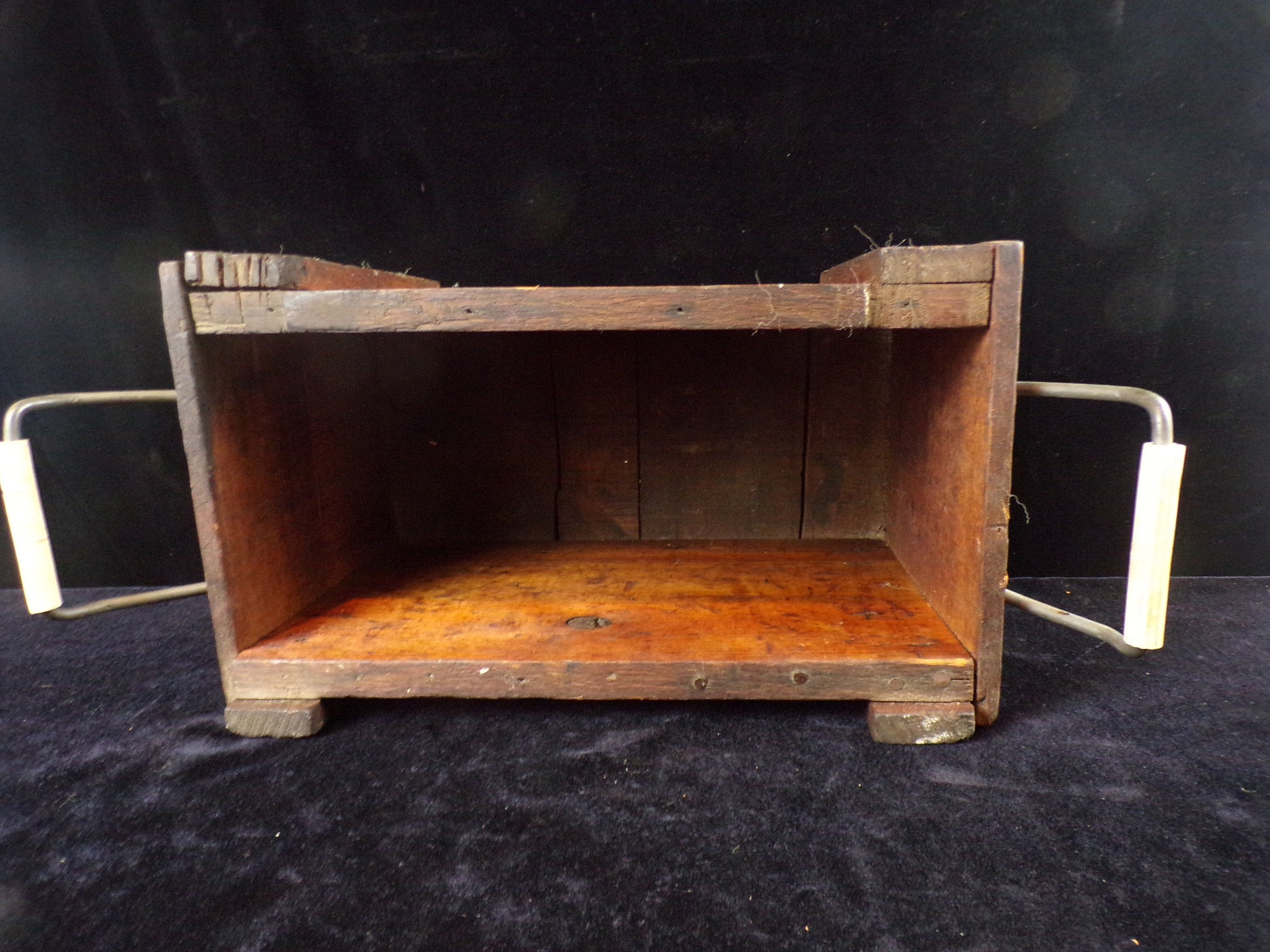 Vintage Handcrafted Wood Ammunition Box