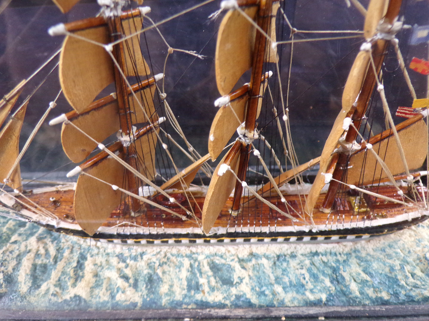 Tall Ship Diorama in Glass Shadow Box - "Rosa"