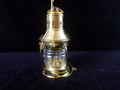Navy Anchor Lamp, Oil, Solid Brass
