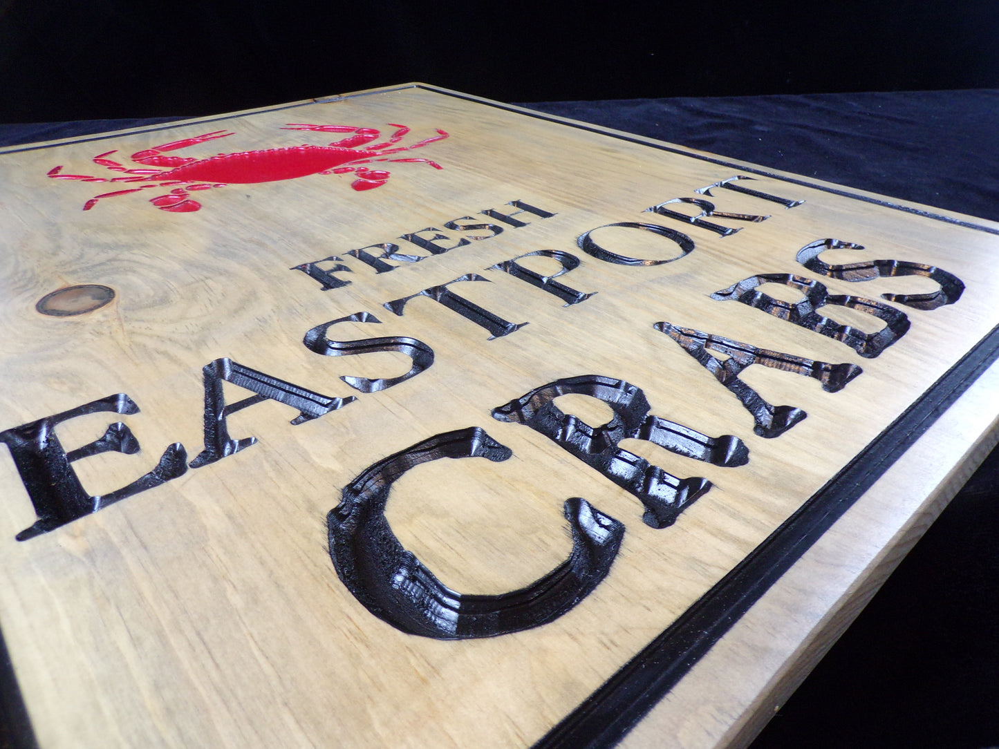 "Fresh Eastport Crabs" Sign - Ready to Hang
