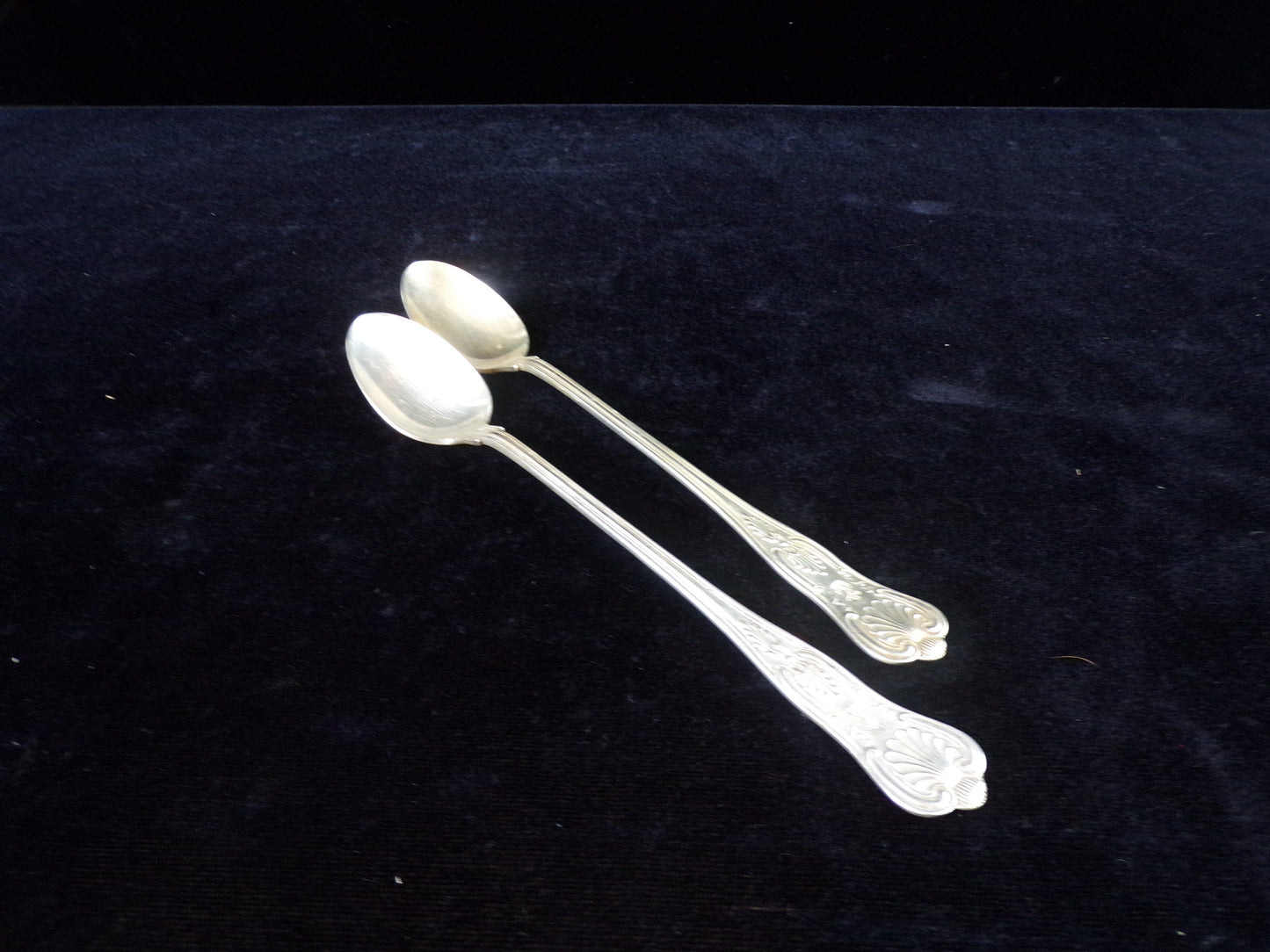 /2) US Navy 7 3/4" Silver Solder Iced Tea Spoons