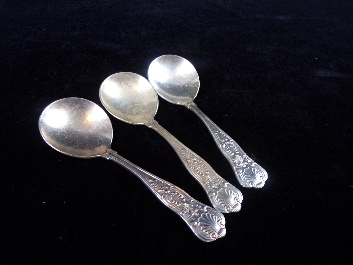 US Navy 5" Silver Solder Soup Spoons, International Silver