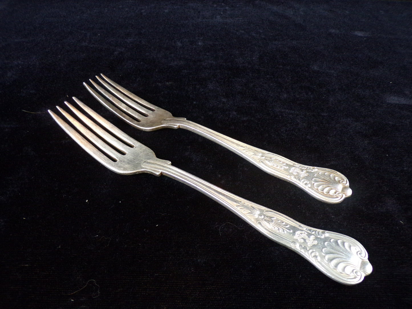 (2) US Navy 7 1/4" Silver Solder Dinner Forks, International Silver