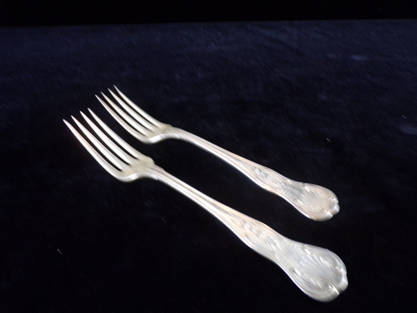 (2) US Navy 7 1/4" Silver Solder Dinner Forks, Reed & Barton
