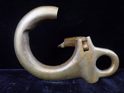 Large, Heavy Brass Shackle, Marked, "Marco Seattle"