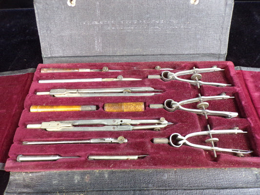 Vintage NORIS Drafting Set, Complete, with Case