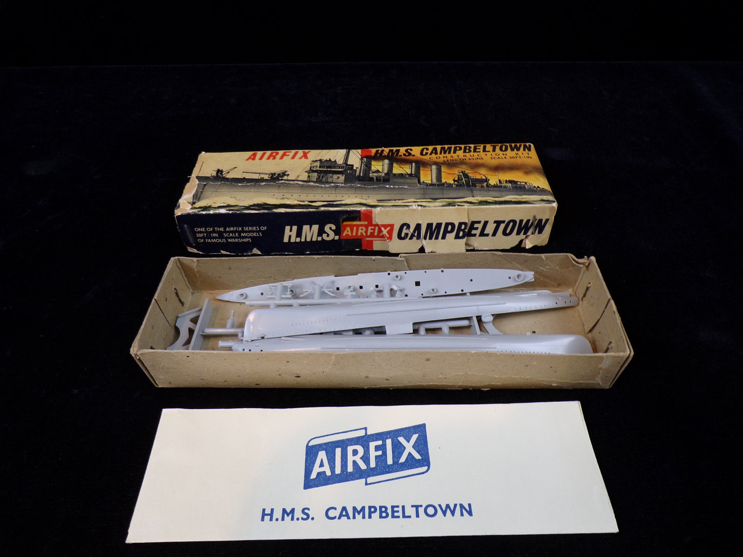 Airfix HMS Campbeltown Construction Kit, Appears Complete w/ Instructions