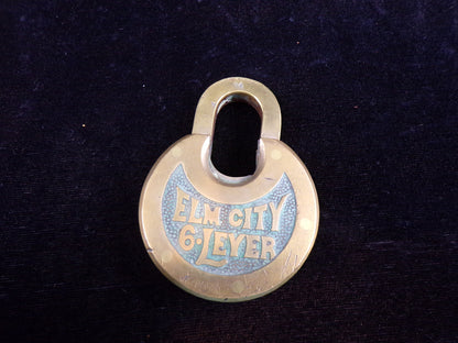 Lock Lot - Elm City 6 Lever Pancake Lock plus Bonus Reese Padlock