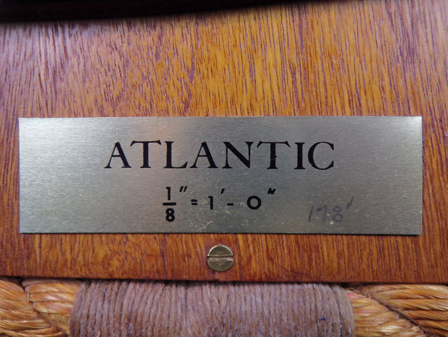 Authentic Atlantic Half-Hull Model on Wooden Plaque Ready to Hang for Wall