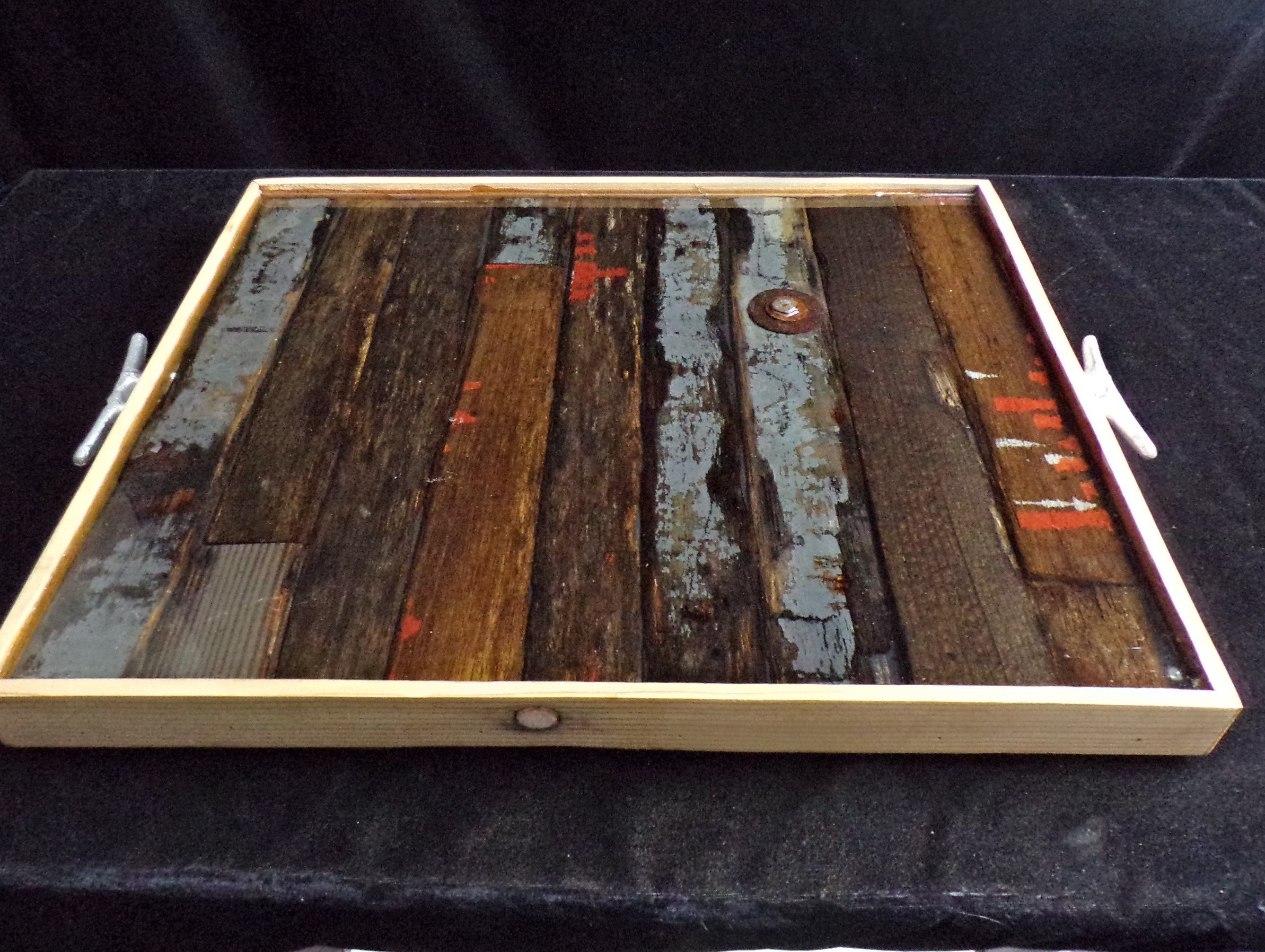 Reclaimed Victory Ship Hatchwood Serving Tray – Annapolis Maritime Antiques