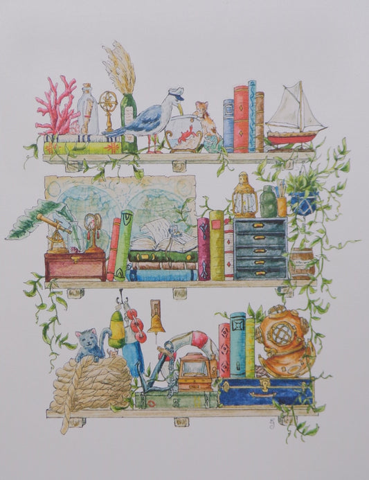 Nautical & Maritime Themed Postcard - Sailor's Shelf