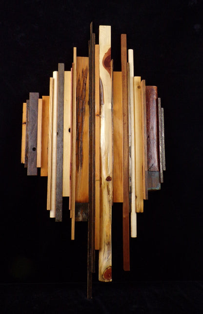 Wooden Art Sculpture - Ready to hang