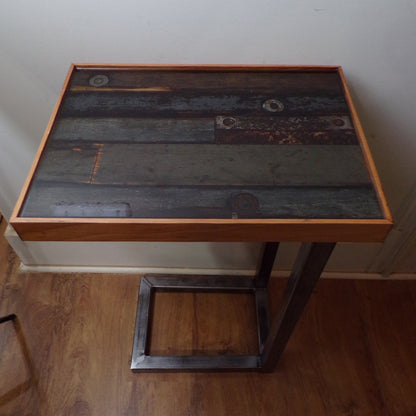 Reclaimed Victory Ship Hatchwood Side Table