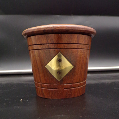 Wooden Dice Cup with Dice Inside