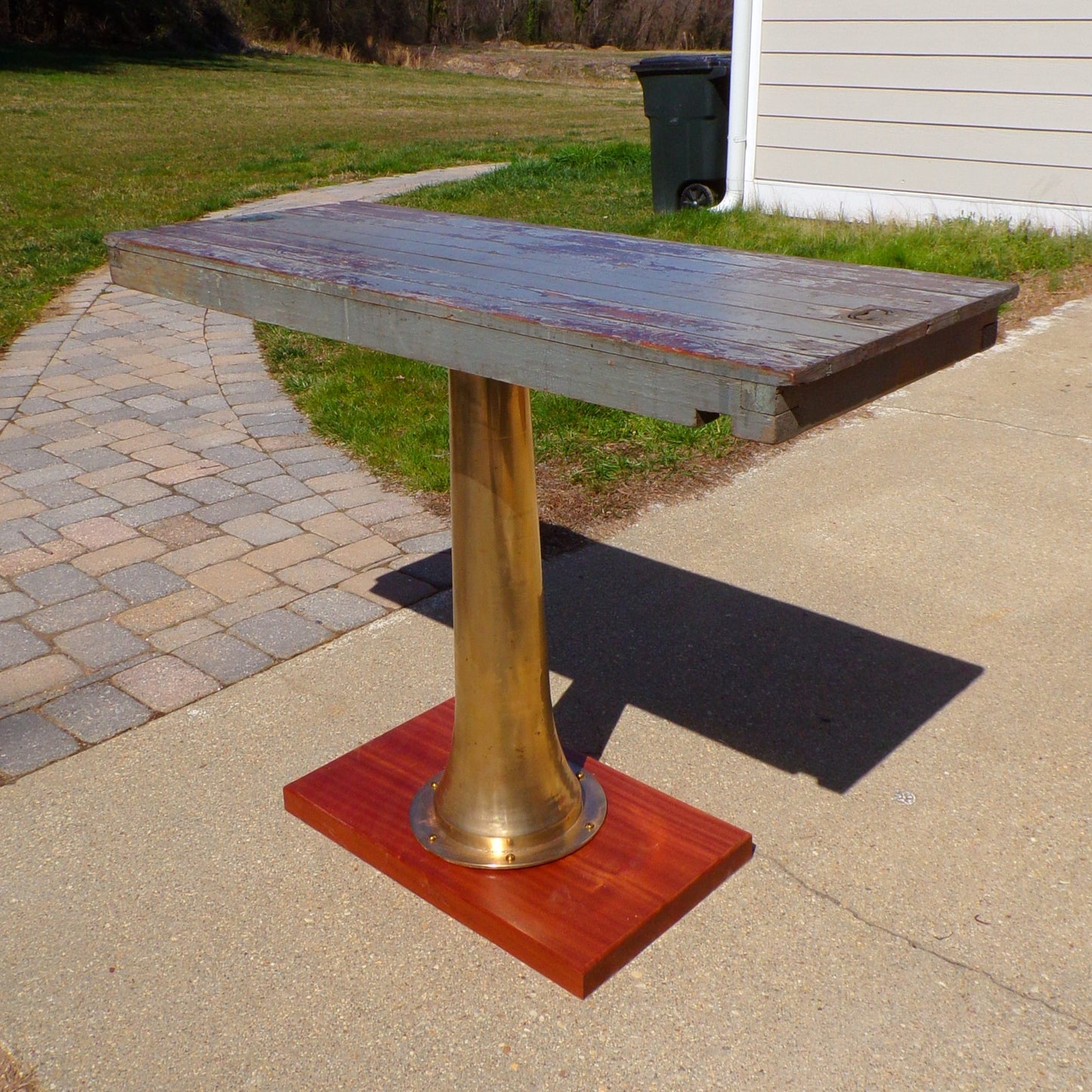 High-Top Table Made From Salvaged Antique Materials