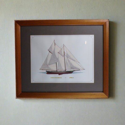 Howard Rogers Framed Ship Art - Columbia 1871