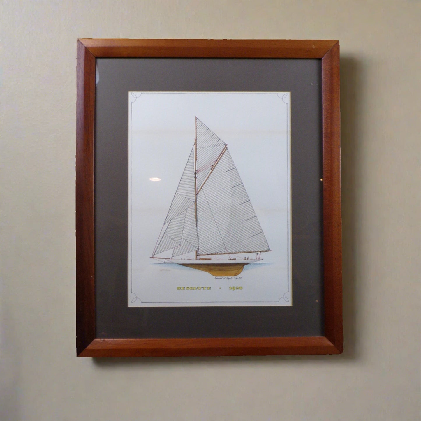 Howard Rogers Framed Ship Art - Resolute 1920
