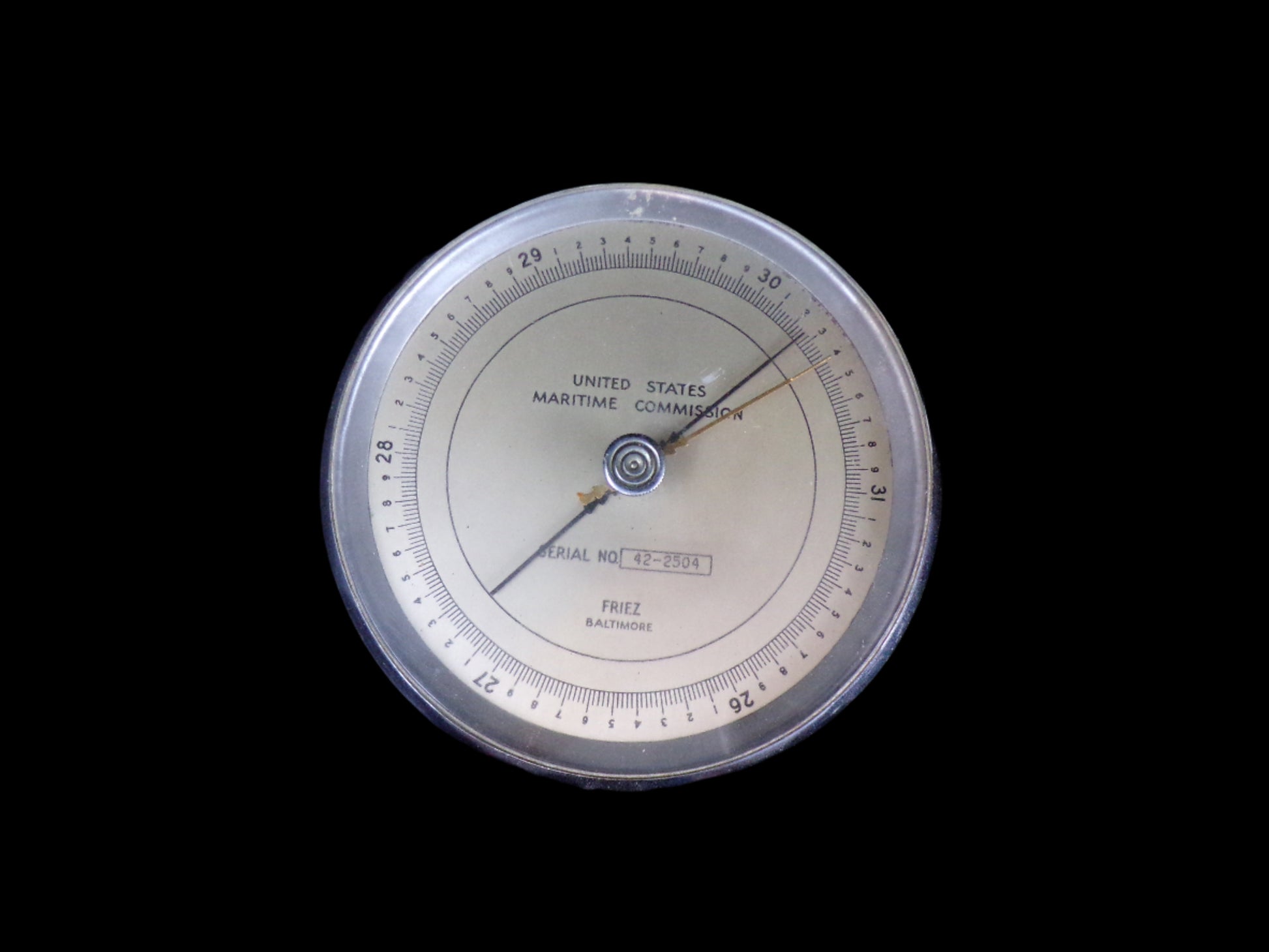 Front of barometer