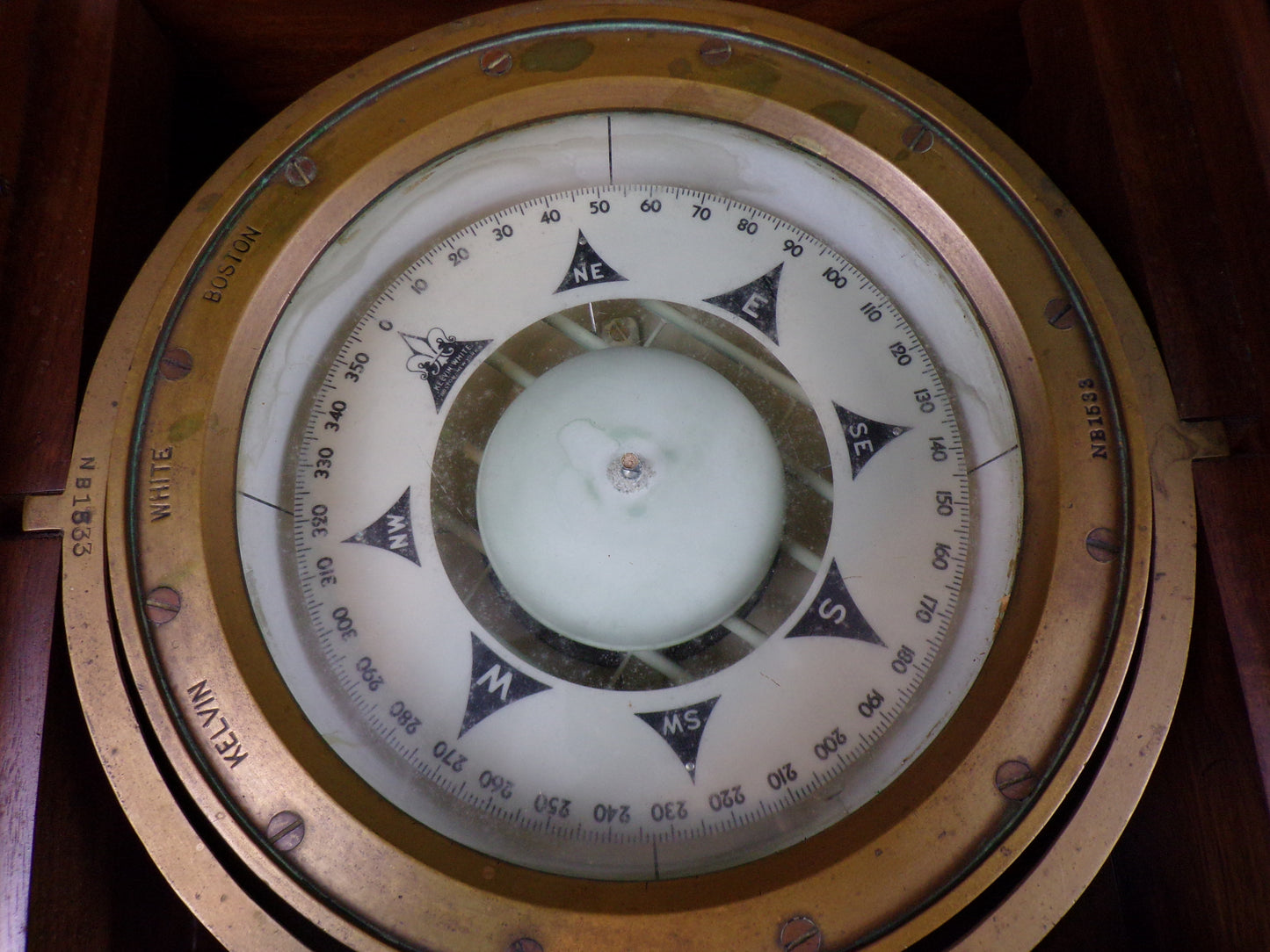 Top view of compass