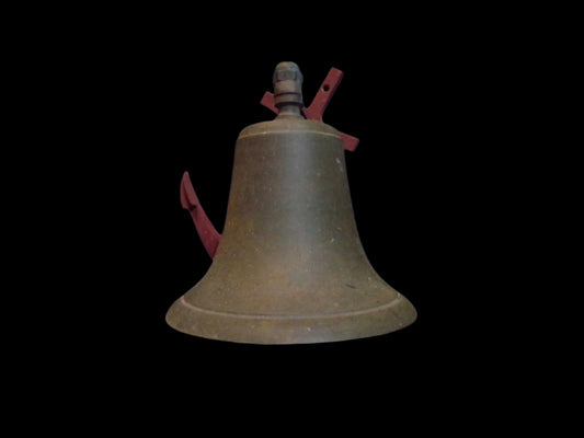 Vintage Ship’s Bell with an Anchor-Shaped Mount