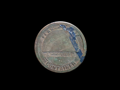 Brass Flashlight Battery or Bulb Container circa WWII