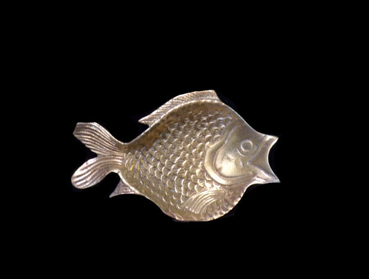 Vintage Brass Fish-Shaped Ashtray