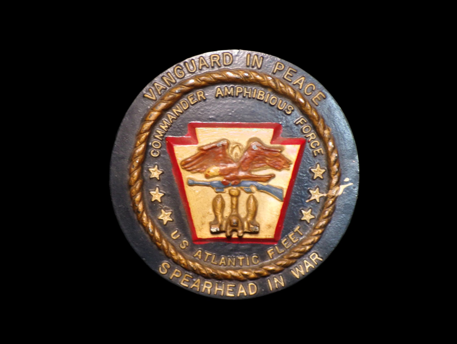 U.S. Navy Commander Amphibious Force Plaque - Annapolis Maritime Antiques