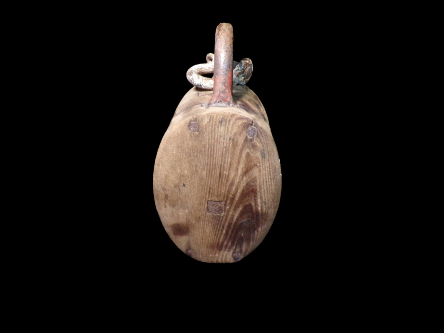 Early Nautical Double-Sheave Wooden Block