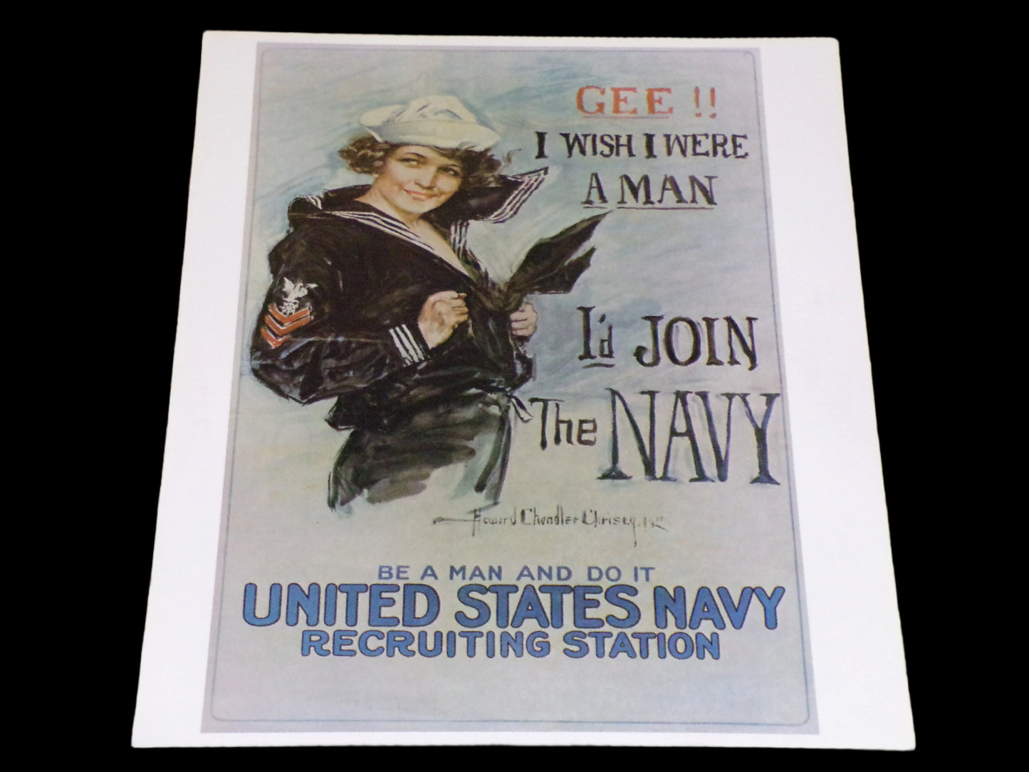 Recruitment Poster - I'd Join the Navy by Howard Chandler Christy
