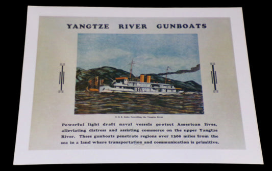 Print Yangtze River Gunboat