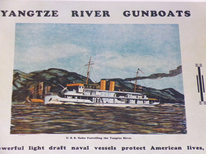 Print Yangtze River Gunboat