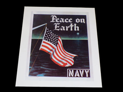Recruiting Poster Peace on Earth US Navy