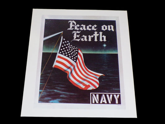 Recruiting Poster Peace on Earth US Navy