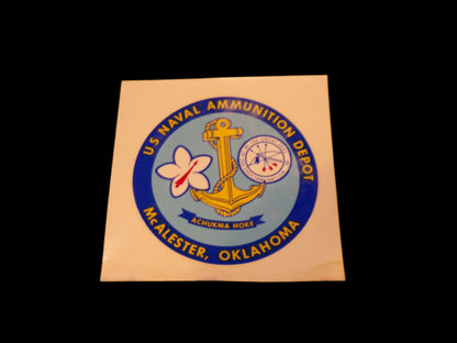 U.S. Naval Ammunition Depot, Oahu Hawaii Window Sticker