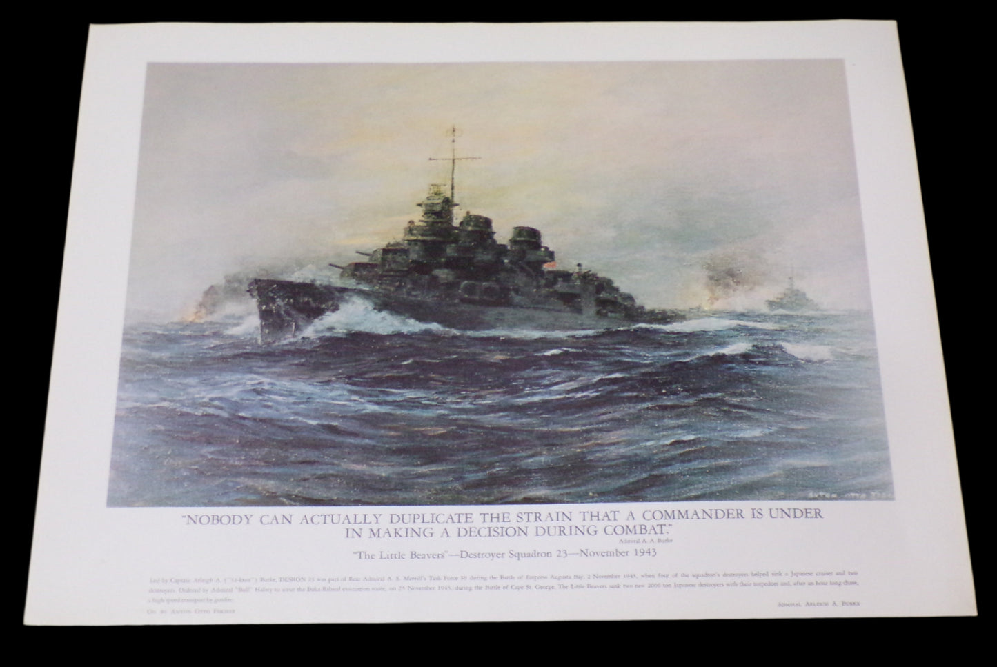 Print of "The Little Beavers"-Destroyer Squadron 23-November 1943 on Luster Paper