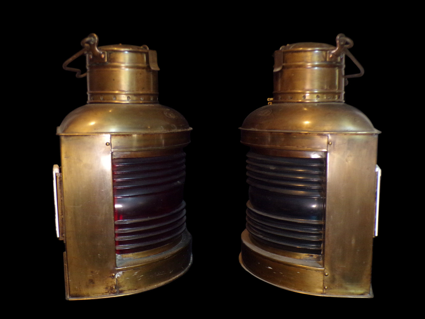 Perko Marine Navigation Lights Circa mid-20th century Brooklyn, NY Solid Brass