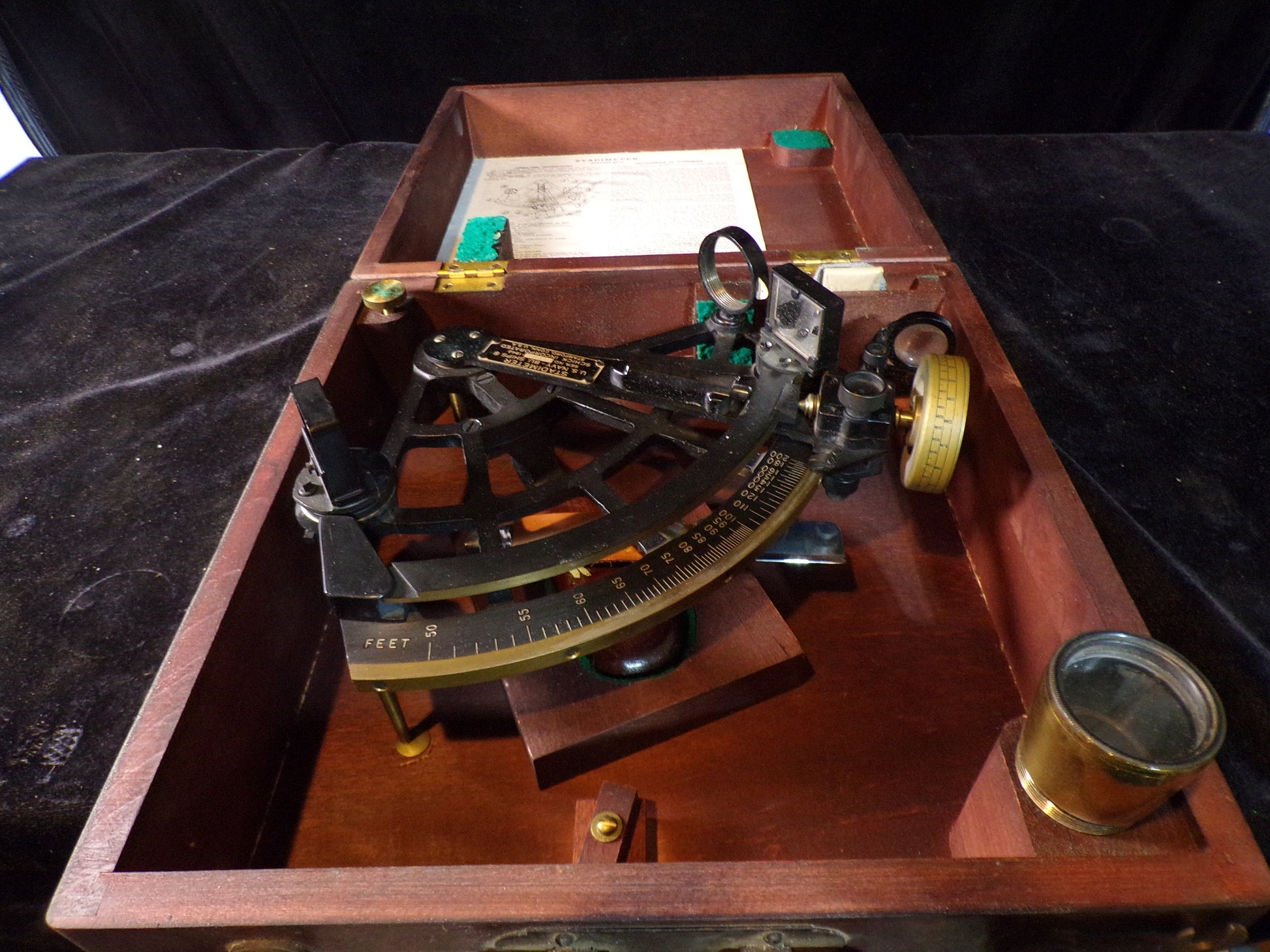 US Navy Stadimeter Sextant - Annapolis Maritime Antiques