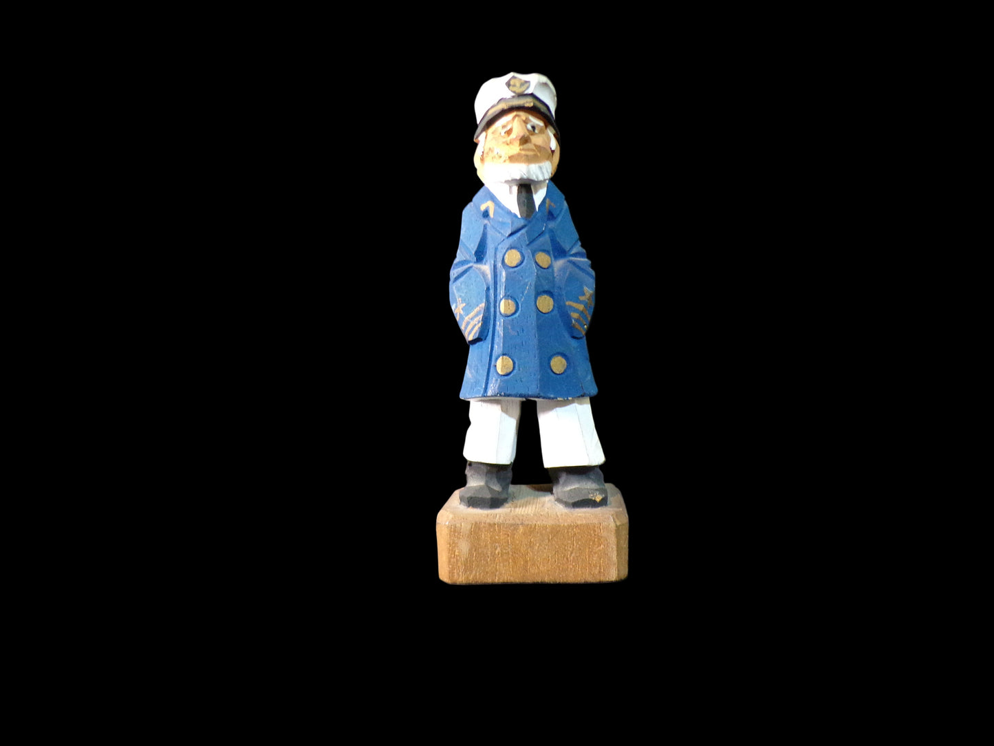 Hand Whittled Sea Captain Figureine
