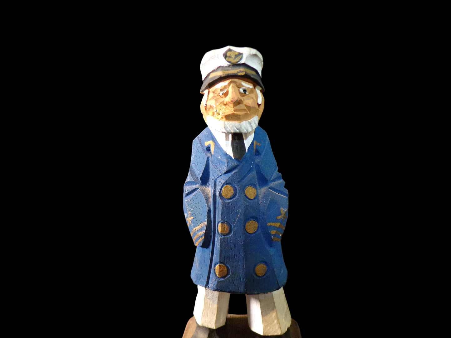 Hand Whittled Sea Captain Figureine