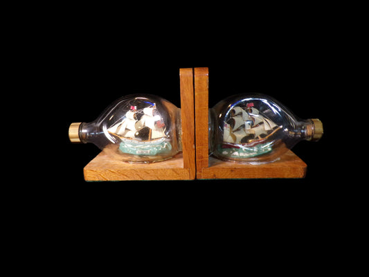 Ship In A Bottle Book Ends