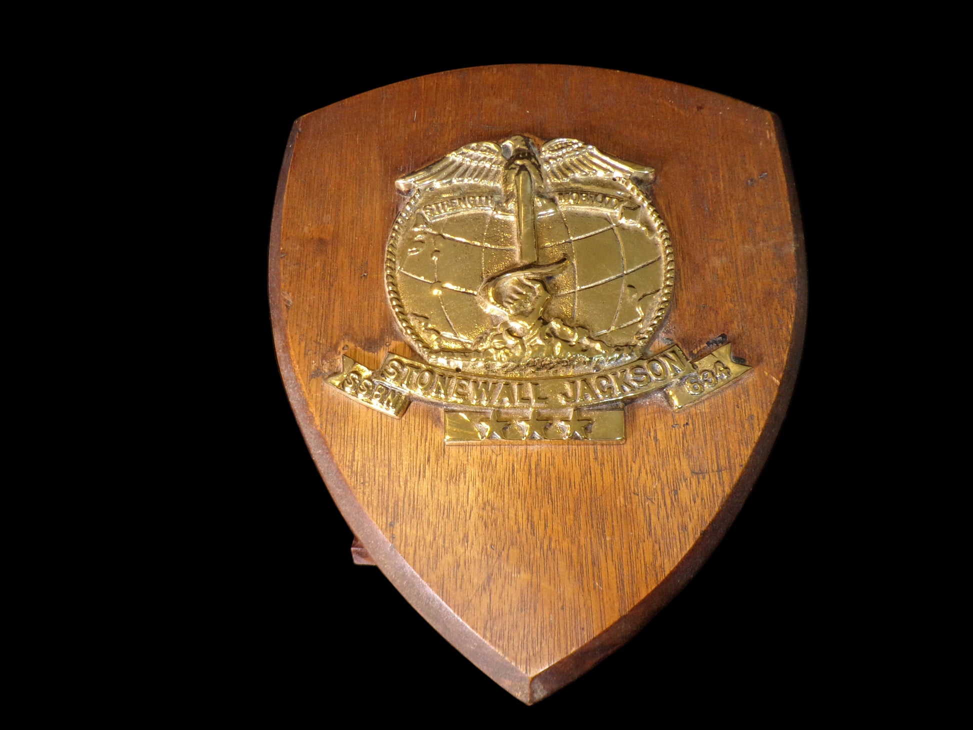 Ship’s Crest Plaque from the USS Stonewall Jackson (SSBN-634) - Annapolis Maritime Antiques