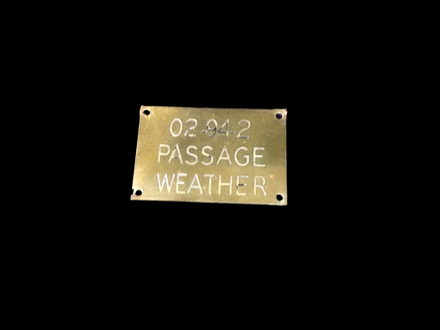 Bulkhead or Compartment Identification Plate - Annapolis Maritime Antiques
