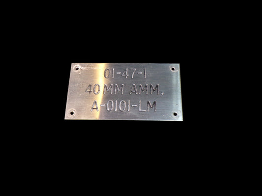 Naval Compartment Identification Plate