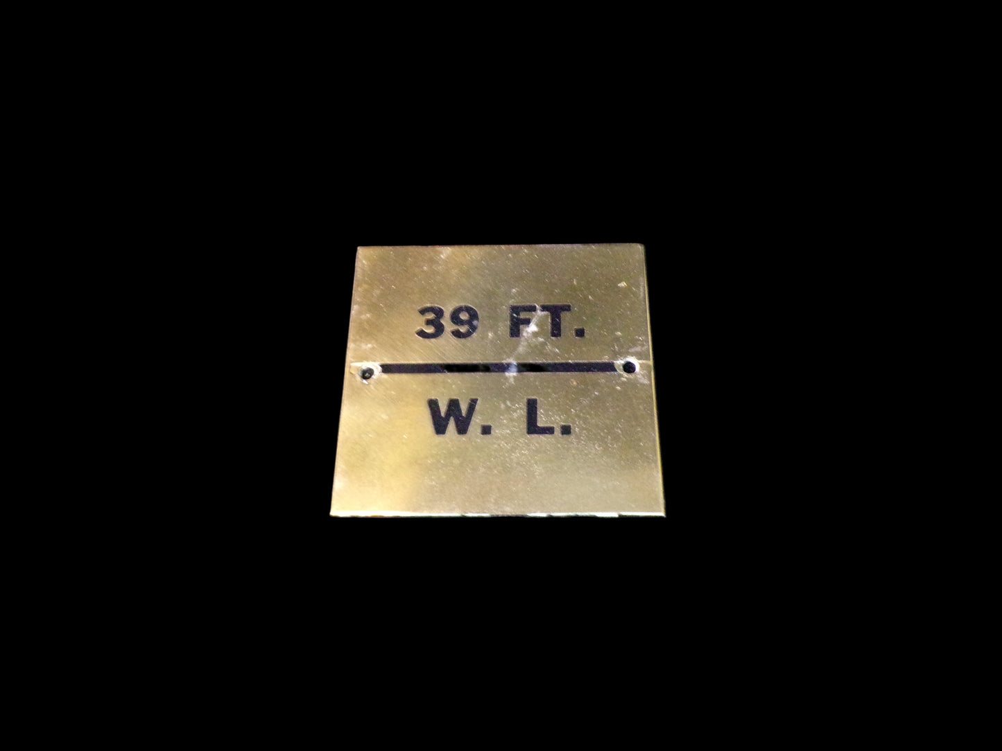 US Navy Waterline Reference Plate - Annapolis Maritime Antiques