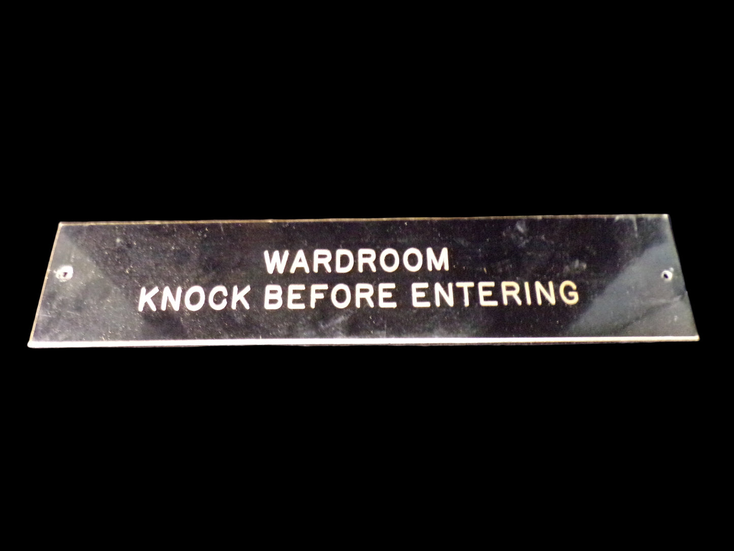 U.S. Navy “Wardroom – Knock Before Entering” Sign - Annapolis Maritime Antiques