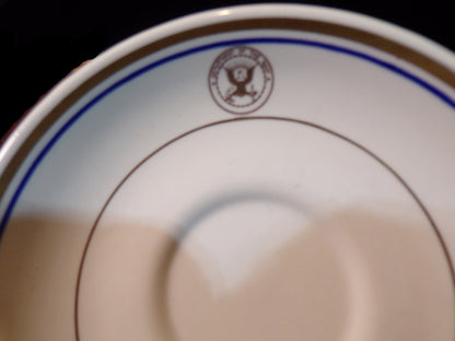US Navy Wardroom China Saucer Homer Laughlin November 1960 - Annapolis Maritime Antiques