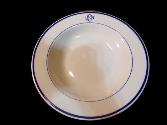 US Navy Mess Hall (Enlisted) Soup Bowl Shenango China 1940-1950 - Annapolis Maritime Antiques