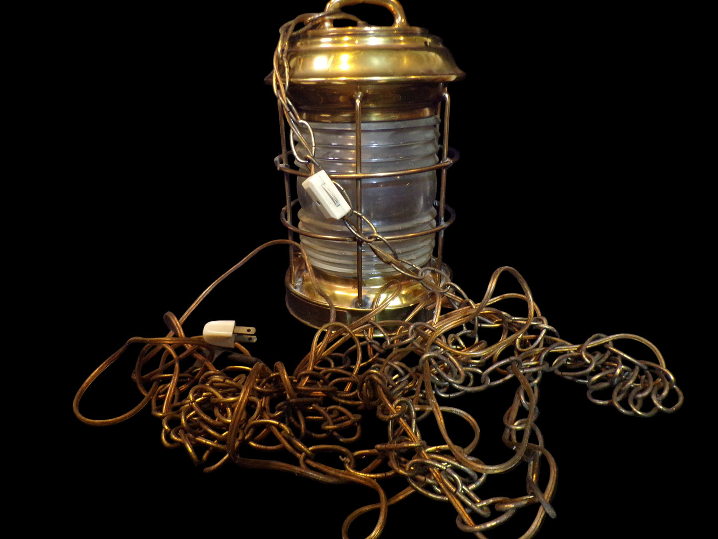 Repurposed Lantern Electrical Hanging Light Fixture